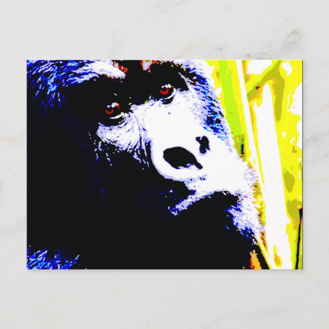Pop Art Gorilla Vykort (Framsida)