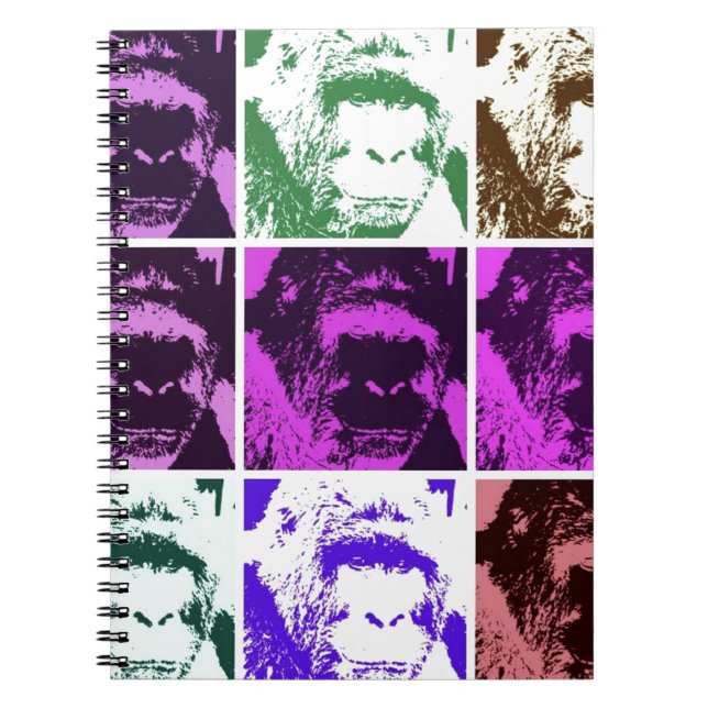 Pop Art Gorillas Anteckningsbok (Framsidan)