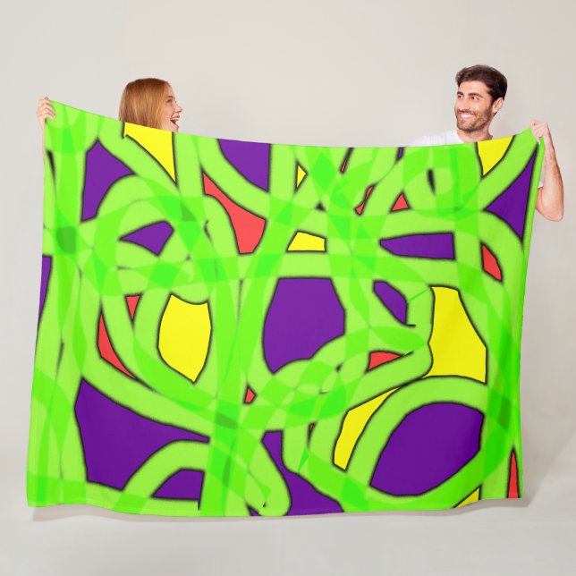 Pop Art Graffiti Fleecefilt (På plats)