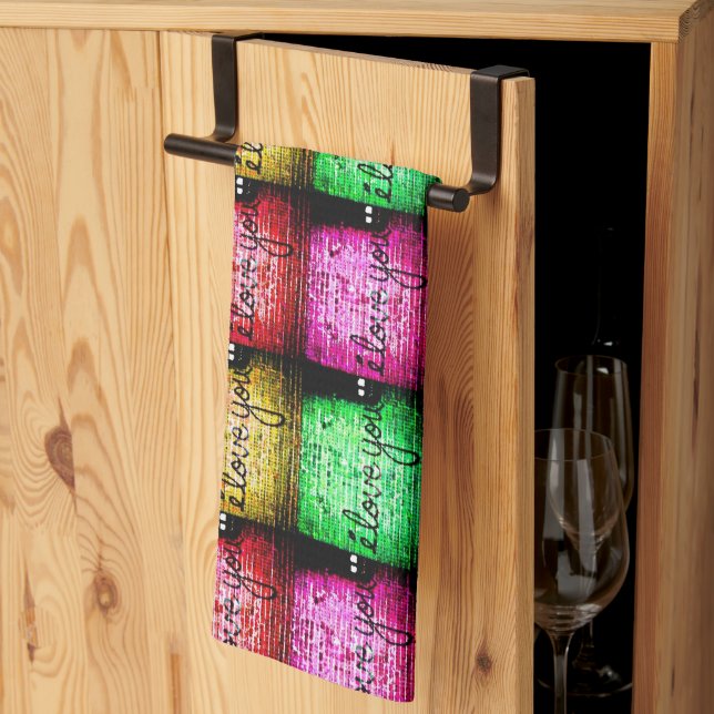Pop Art Graffiti Kärlek Wall Towel Kökshandduk (Thirds Fold)