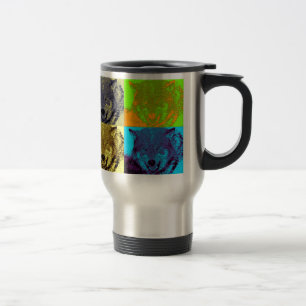 Pop Art Grått-Varg Resemugg