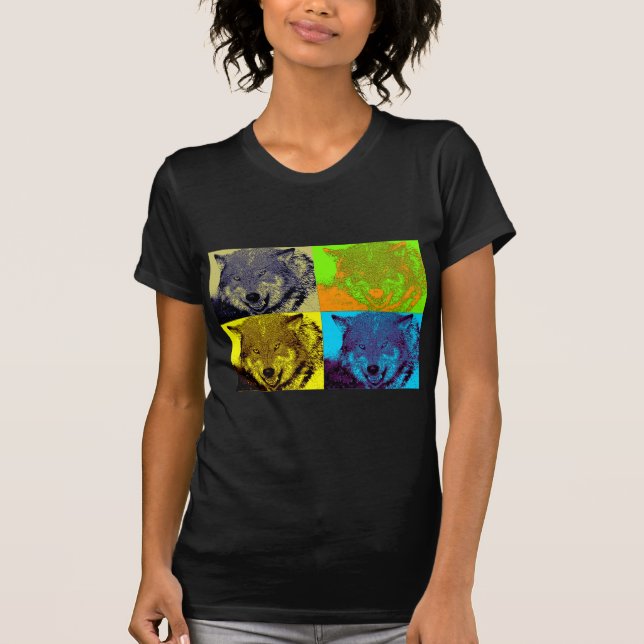 Pop Art Grått-Varg Tee (Framsida)