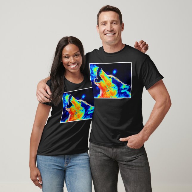 Pop Art Grått-Varg Tee Shirt (Unisex)