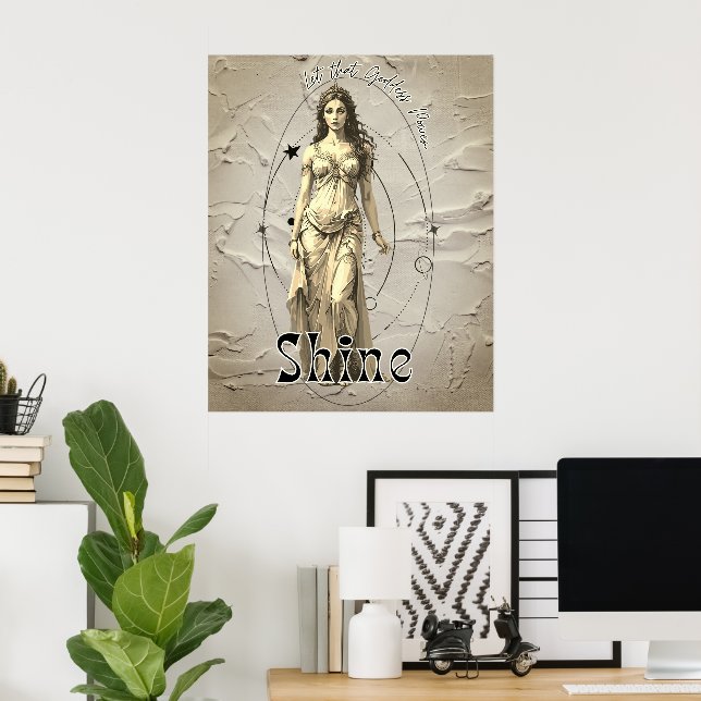 Pop Art Grekiska guddess Aphrodite Poster (Hemmakontoret)