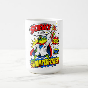 Pop Art Groda Vetenskapsman Vetenskap är min Sumpk Kaffemugg