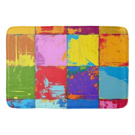 Pop Art grunge Färg Blocks Badrumsmatta
