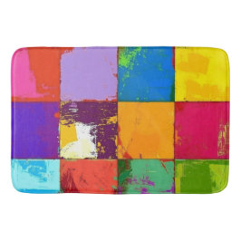 Pop Art grunge Färgblock Badrumsmatta