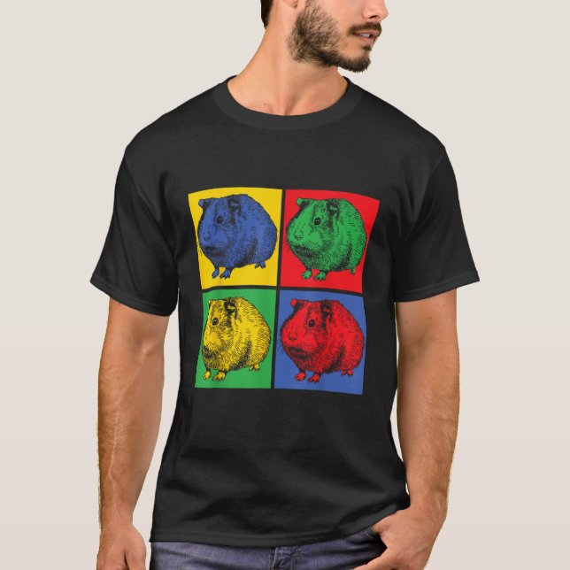 Pop Art Guinea Gris T Shirt (Framsida)