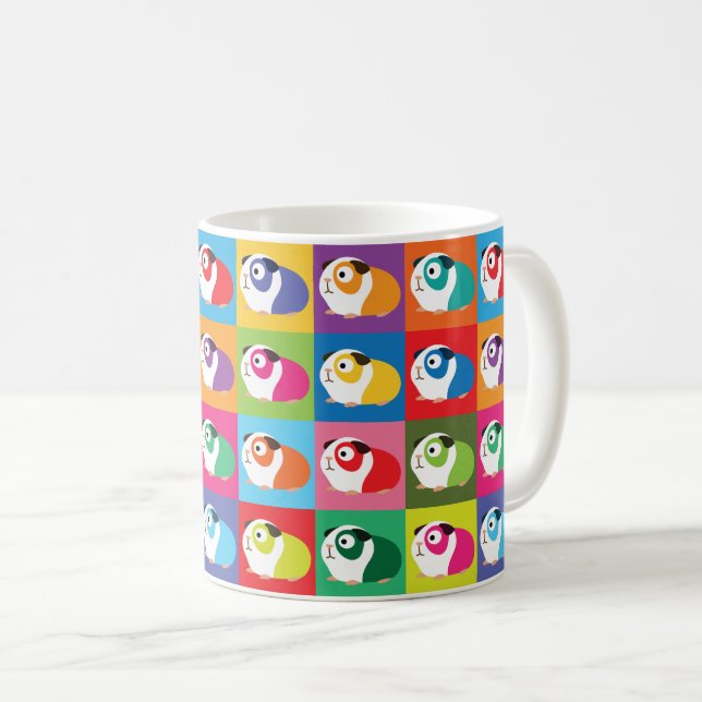 Pop Art Guinea Grisar Kaffemugg (Framsida höger)