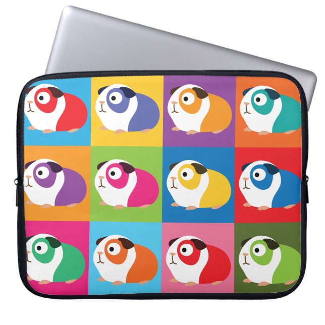 Pop Art Guinea Grisar Laptop Fodral (Framsidan)