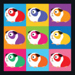 Pop Art Guinea Grisar Poster<br><div class="desc">Cute Guinea grisar i popkonst stil.</div>