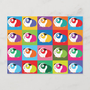 Pop Art Guinea Grisar Vykort
