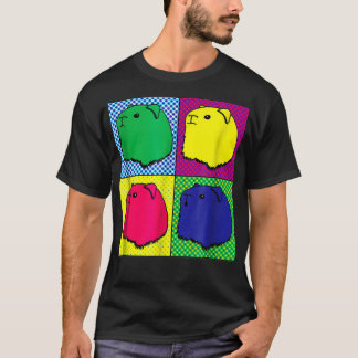Pop Art Guineas Tecknad för ruttfärgad grafik i Gr T Shirt