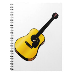 Pop Art Guitar Anteckningsbok Med Spiral