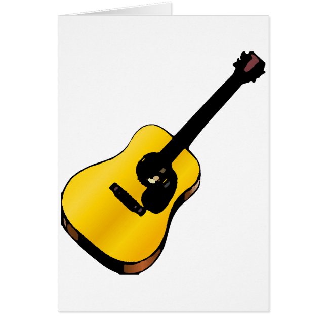 Pop Art Guitar Hälsningskort (Framsidan)