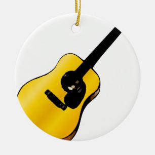 Pop Art Guitar Julgransprydnad Keramik
