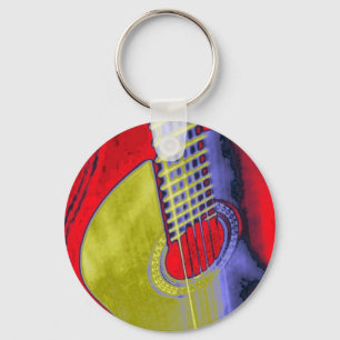Pop Art Guitar Nyckelring