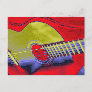 Pop Art Guitar Vykort