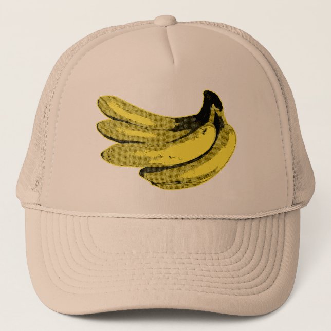 Pop Art Gult Banana Graphic Truckerkeps (Framsida)