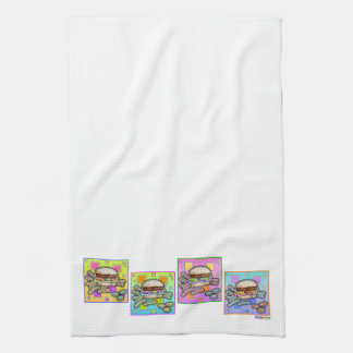 Pop Art HAMBURGER KITCHEN TOWEL Kökshandduk