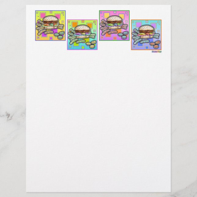Pop Art HAMBURGER LETTERHEAD (Framsida)