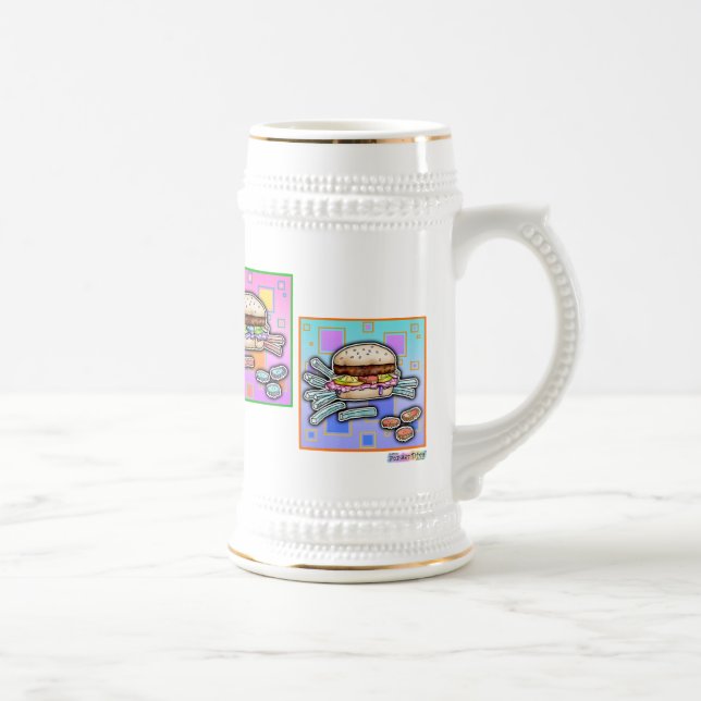 Pop Art HAMBURGER MUGG - Beer Stein (Höger)