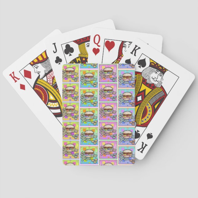 POP Art HAMBURGER PLAYCDS Kortlek (Baksidan)