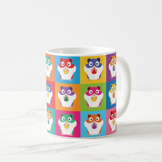 Pop Art Hamsters Coffee Mugg (Framsida höger)
