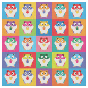 Pop Art Hamsters Fabric Tyg