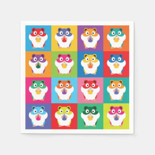 Pop Art Hamsters Napkins Pappersservett