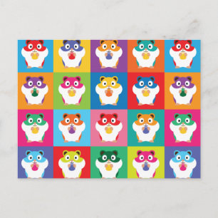 Pop Art Hamsters vykort