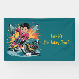 Pop Art Hockey Player Birthday Bash