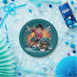 Pop Art Hockey Player Birthday Bash