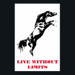 Pop Art Horse Motivational Artwork Black White Poster<br><div class="desc">Vild Horses Digital Artworks,  Paintings,  Bilder och Bilder</div>