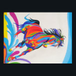 Pop Art Horse Poster<br><div class="desc">En teckning av en färglös popkonst häst. Ritad med färgpenna.</div>