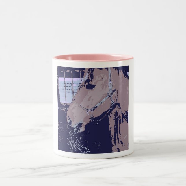 Pop Art Horse Två-Tonad Mugg (Center)