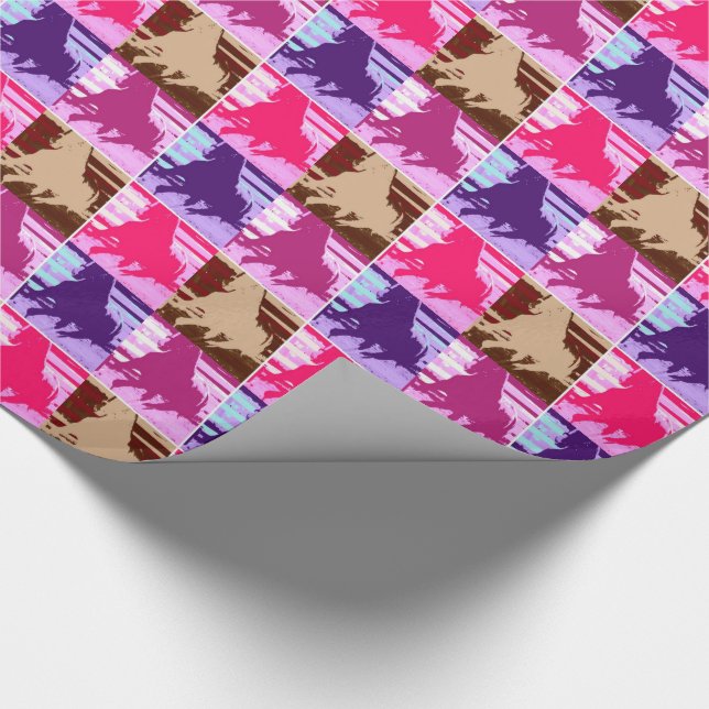 Pop Art Horses Presentpapper (Hörn)
