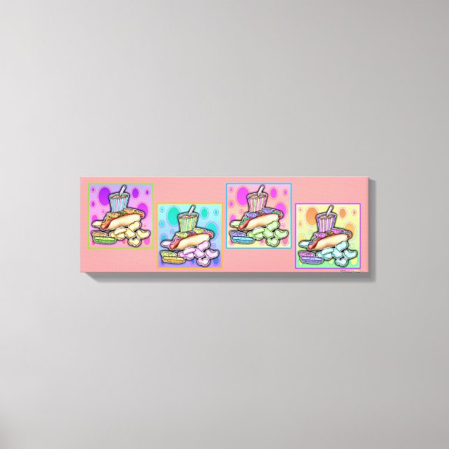 Pop Art HOT DOG Galleri Canvas (Framsida)