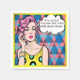 Pop Art Humor Cocktail Napkin Pappersservett