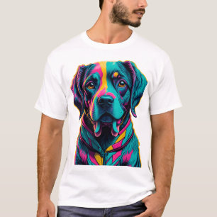 Pop Art-hund för att lägga till kul och färg till T Shirt