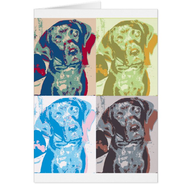 Pop Art Hund-kort Hälsningskort (Framsidan)