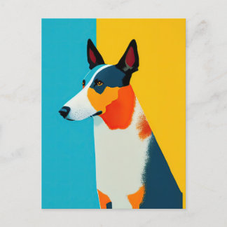 Pop Art Hund Porträtt Vykort