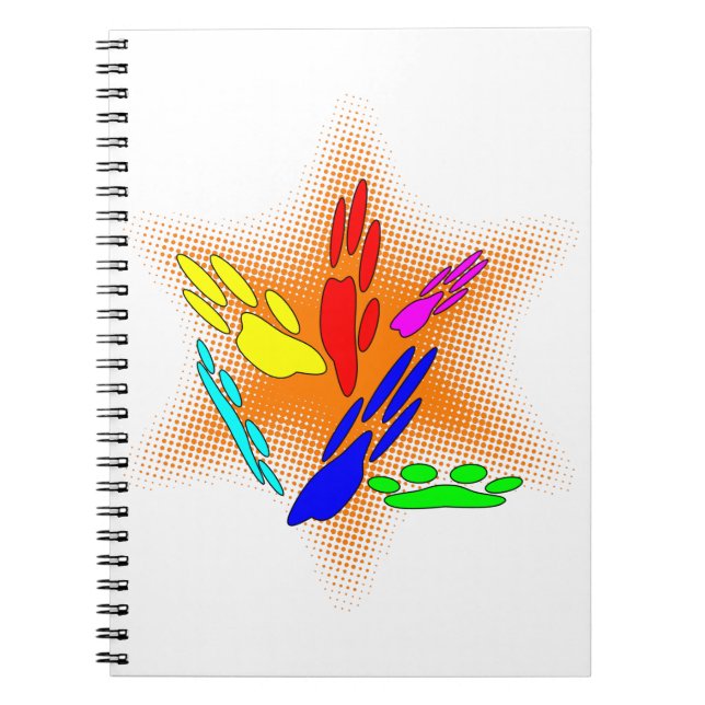 Pop Art Hund Tass avtryck Anteckningsbok (Framsidan)