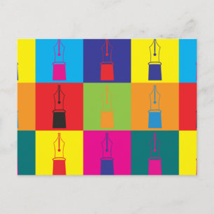 Pop Art i fontän Vykort