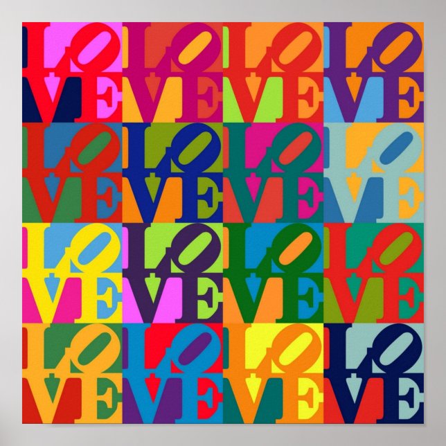 Pop Art i kärlek Poster (Framsidan)