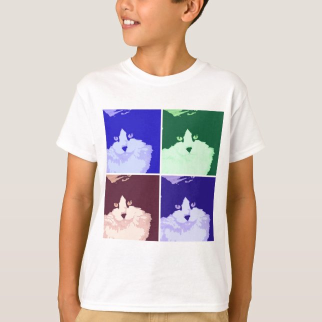Pop Art i kattunge Tee (Framsida)