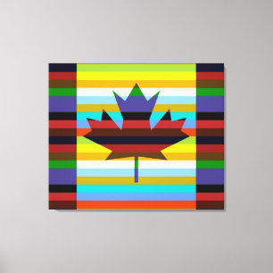 Pop Art i Löv Canvastryck