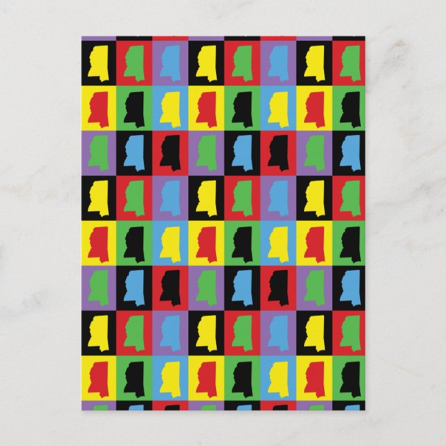 Pop Art i Mönster Vykort (Framsida)