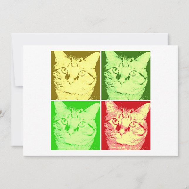 Pop Art i orange Tabby katt (Framsida)