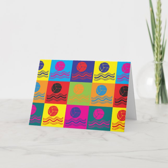 Pop Art i vatten Polo Kort (Framsida)